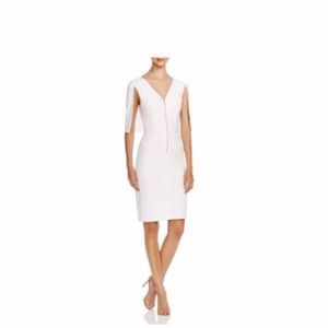 Black halo white dress with a cape 💕